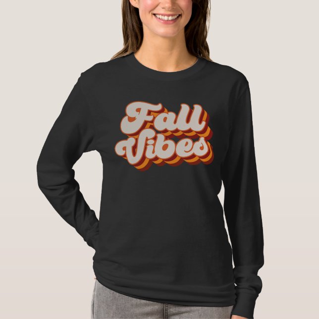 Retro Fall Vibes T Shirt (Framsida)