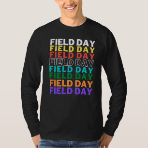 Retro Fält-dagslärare och Student Multi Färg Fi T Shirt