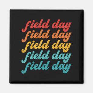 Retro Fält day gult fält day-leklärare Magnet