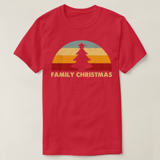Retro-familjens jul t shirt (Design framsida)