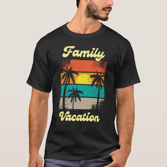 Retro familjesemester t shirt (Framsida)