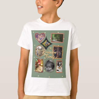 Retro Family 8 Photo Collage CUSTOM T Shirt