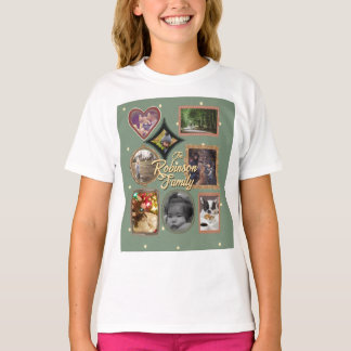 Retro Family 8 Photo Collage CUSTOM T Shirt