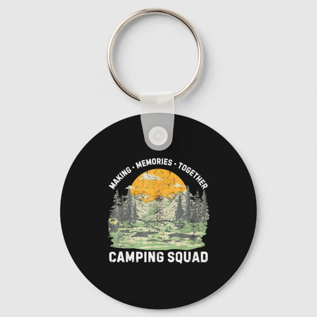 Retro Family Camng Crew Est 2025 Camper Camp Camng Nyckelring (Framsida)