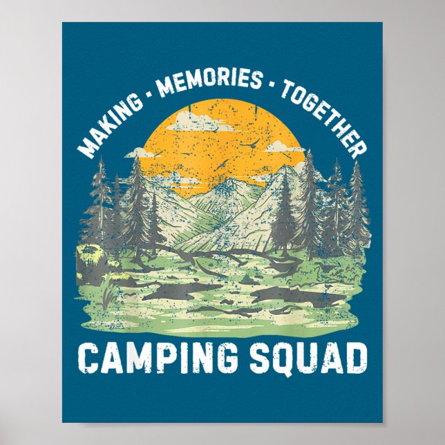 Retro Family Camng Crew Est 2025 Camper Camp Camng Poster (Framsidan)