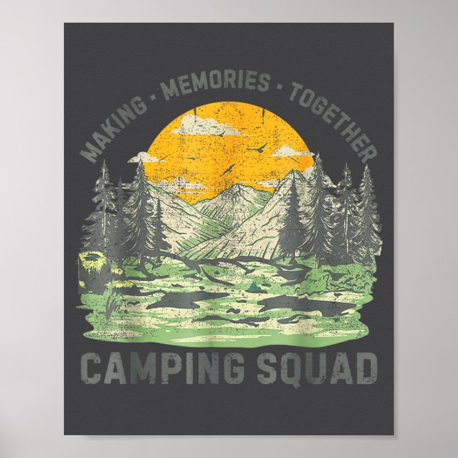 Retro Family Camng Crew Est 2025 Camper Camp Camng Poster (Framsidan)