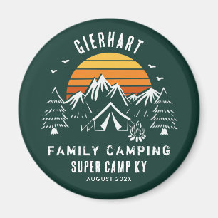 Retro Family Camping Anpassningsbar Keepsaké Magnet