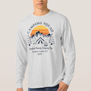 Retro Family Camping Squad Matching Pappa T Shirt