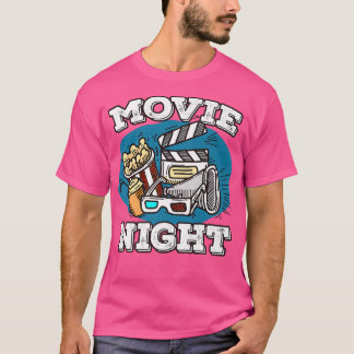 Retro Family Movie Night PartyMovie Birthday Cinem T Shirt