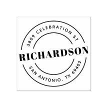 Retro Family Namn och Round Returadress