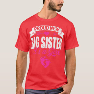 Retro Family Proud New Big Sister - det är en flic T Shirt