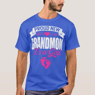 Retro Family Proud New Grandmamma Det är en Gender T Shirt