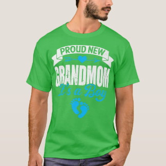 Retro Family Proud New Grandmom It's A Boy Gender  T Shirt