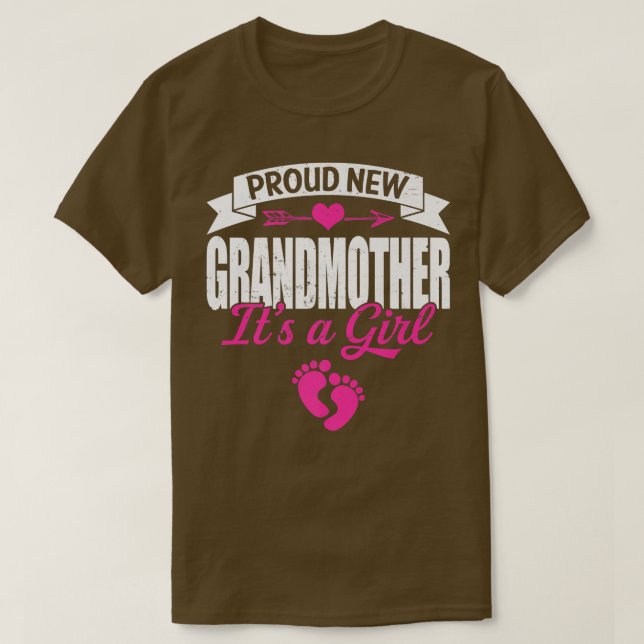 Retro Family Proud New Grandmor Det är en flickvän T Shirt (Design framsida)