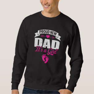 Retro Family Proud Nya pappa Det är en Gender för  Lång Ärmad Tröja