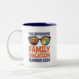 Retro Family Reunion Cruise Resa Beach Vacation Två-Tonad Mugg