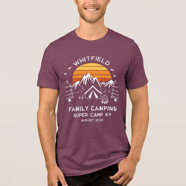 Retro Family Reunion Matching Gräs Träd Camping T Shirt (Framsida)