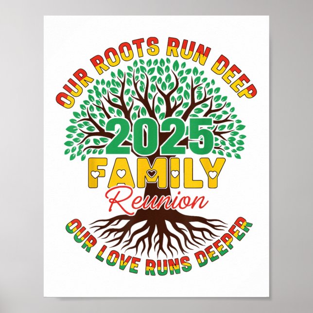 Retro Family Reunion Party 2025  Poster (Framsidan)