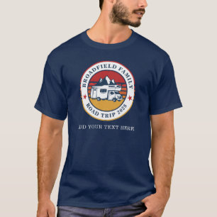 Retro Family RV Road Resa Reunion Matching Pappa T Shirt