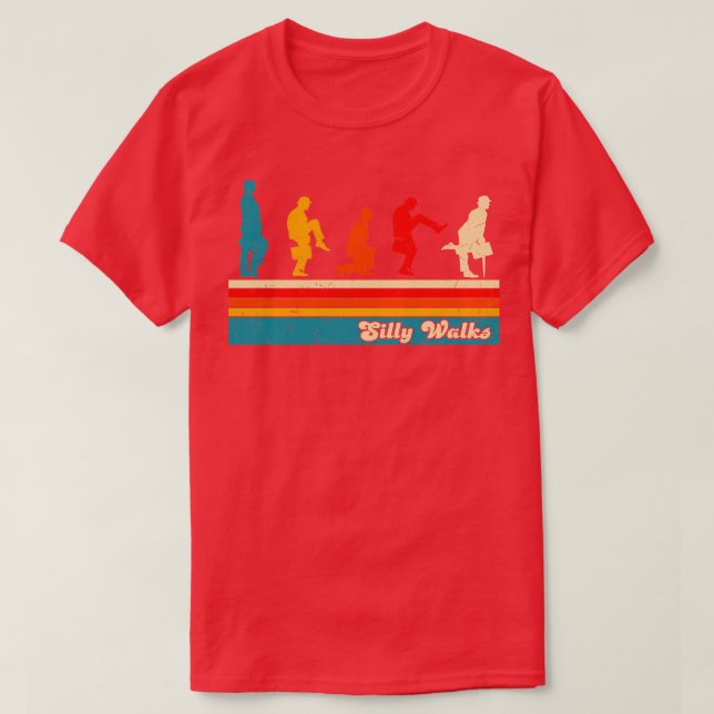 Retro Fånig Walks T Shirt (Design framsida)