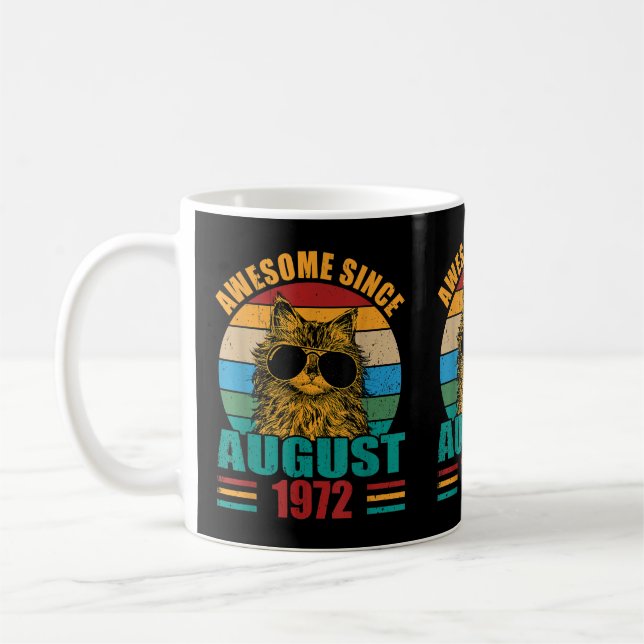 Retro Fantastisk sedan augusti 1972 50:e födelseda Kaffemugg (Vänster)