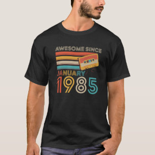 Retro Fantastisk sedan januari 1985 37:e födelseda T Shirt