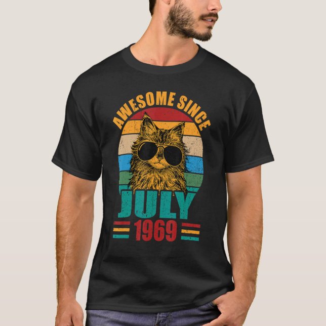 Retro Fantastisk sedan juli 1969 53:e födelsedagen T Shirt (Framsida)