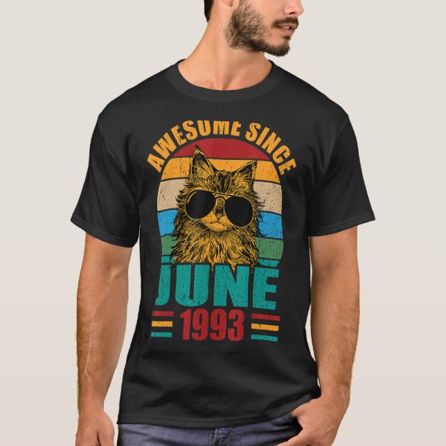 Retro Fantastisk sedan juni 1993 29:e födelsedagen T Shirt (Framsida)