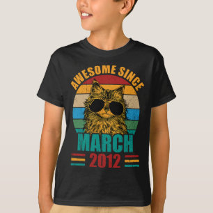 Retro Fantastisk sedan mars 2012 10:e födelsedagen T Shirt