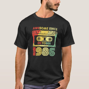 Retro Fantastisk sedan oktober 1986 35e födelsedag T Shirt