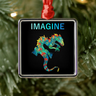 Retro Fantasy Dragon Tattoo Gift for Tattooist Julgransprydnad Metall