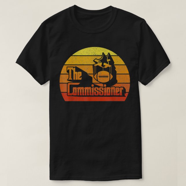 Retro Fantasy Football Commish Vi T Shirt (Design framsida)