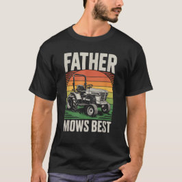 Retro Far Mows Best - Funny Fars dag Pappa T Shirt