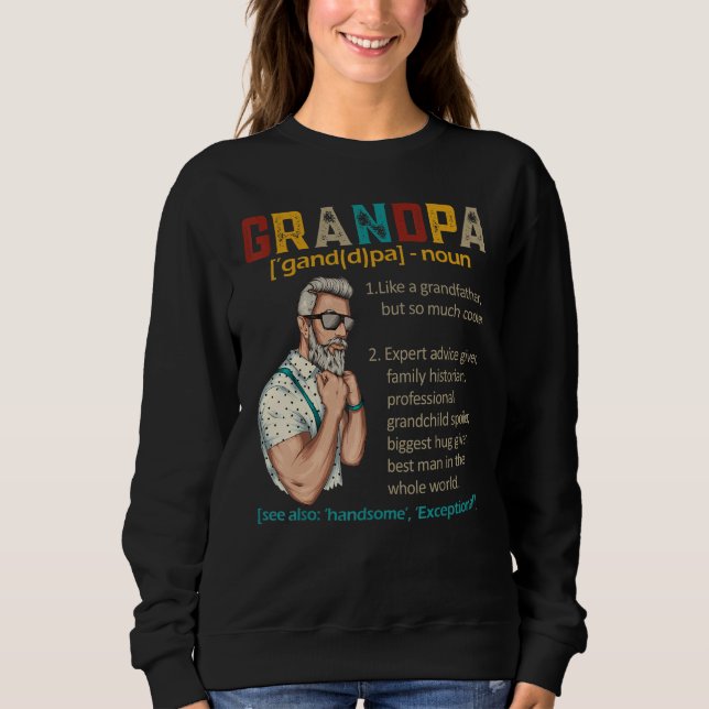 Retro Farfar Definition Mycket Coolare Farfar T Shirt (Framsida)