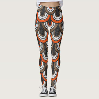 Retro Färg 5 Mönster #2 Leggings