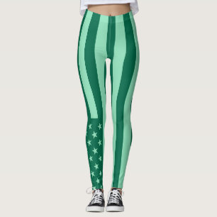 Retro Färg Amerikansk Flagga #7 Leggings