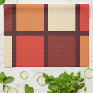 Retro Färg Block Grid Kitchen Towel Kökshandduk