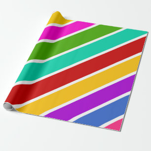 Retro färg candy rand mönster presentpapper