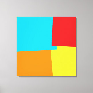 Retro Färg Geometric Mönster #4 Canvastryck
