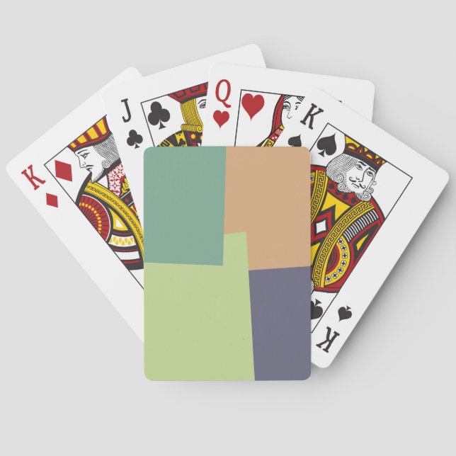 Retro Färg Geometric Mönster #4 Kortlek (Baksidan)