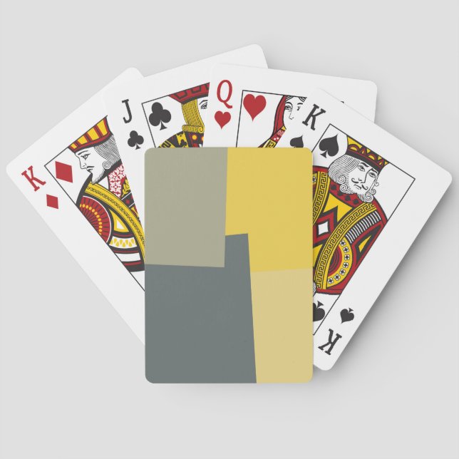 Retro Färg Geometric Mönster #5 Spelkort (Baksidan)