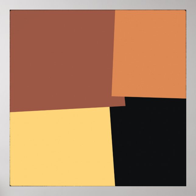 Retro Färg Geometric Mönster #6 Poster (Framsidan)