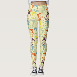 Retro Färg Hairdryers Blow Dryers Patternated Leggings