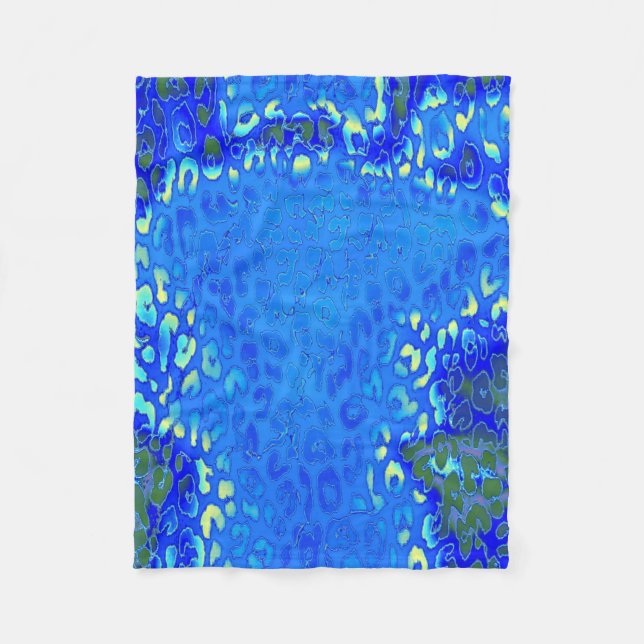 Retro Färg Leopard Print Skin #8 Fleecefilt (Framsidan)