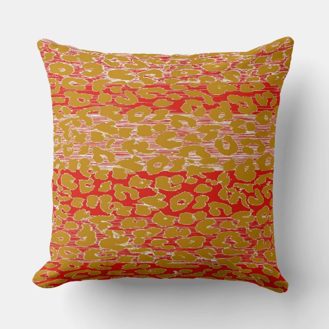 Retro Färg Leopard Print Skin #8 Kudde (Framsida)