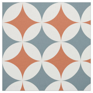 Retro Färg Modern Circles i mitten av århundradet Tyg