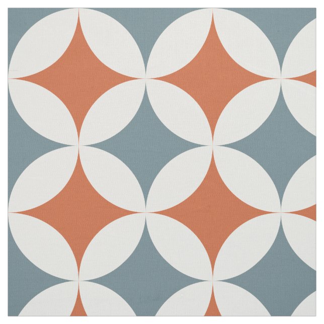 Retro Färg Modern Circles i mitten av århundradet Tyg (Provkarta)