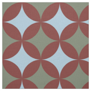 Retro Färg Modern Circles i mitten av århundradet Tyg