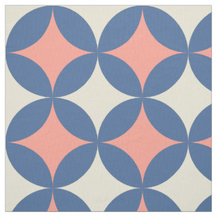 Retro Färg Modern Circles i mitten av århundradet Tyg