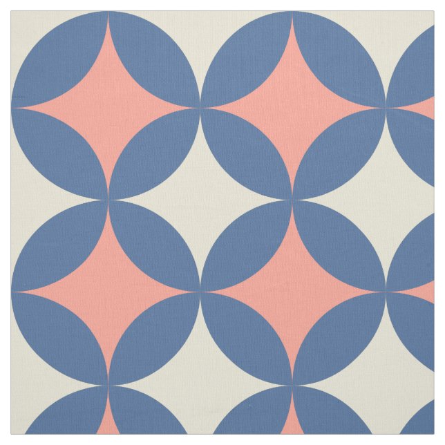 Retro Färg Modern Circles i mitten av århundradet Tyg (Provkarta)